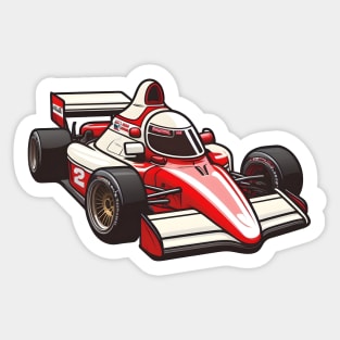 Cute Formula 1 Race Car Sticker